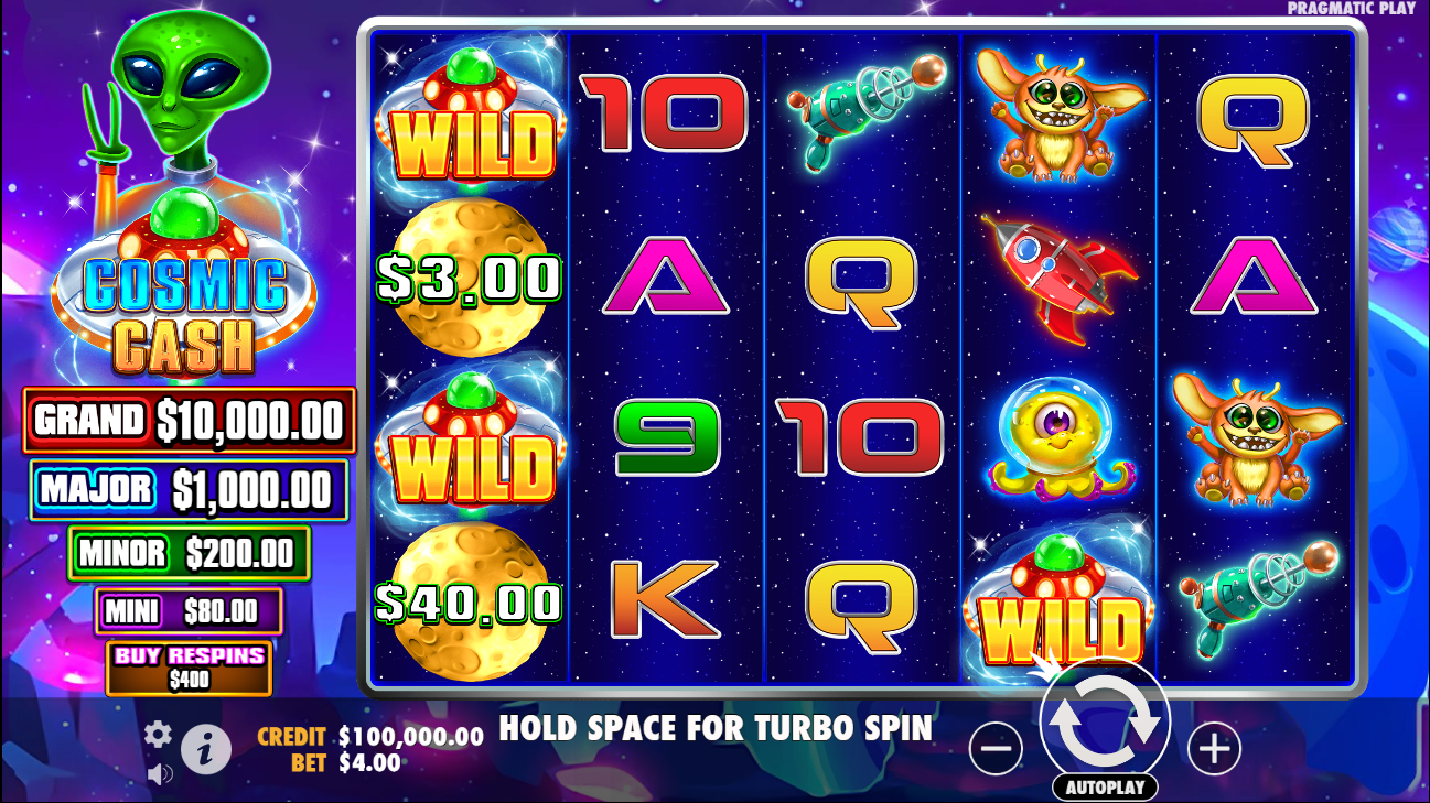 Gameplay of Cosmic Cash