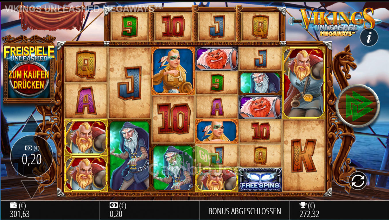 Gameplay of Vikings Unleashed Megaways